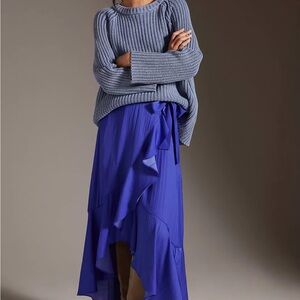 Anthropologie Ruffle Wrap Skirt